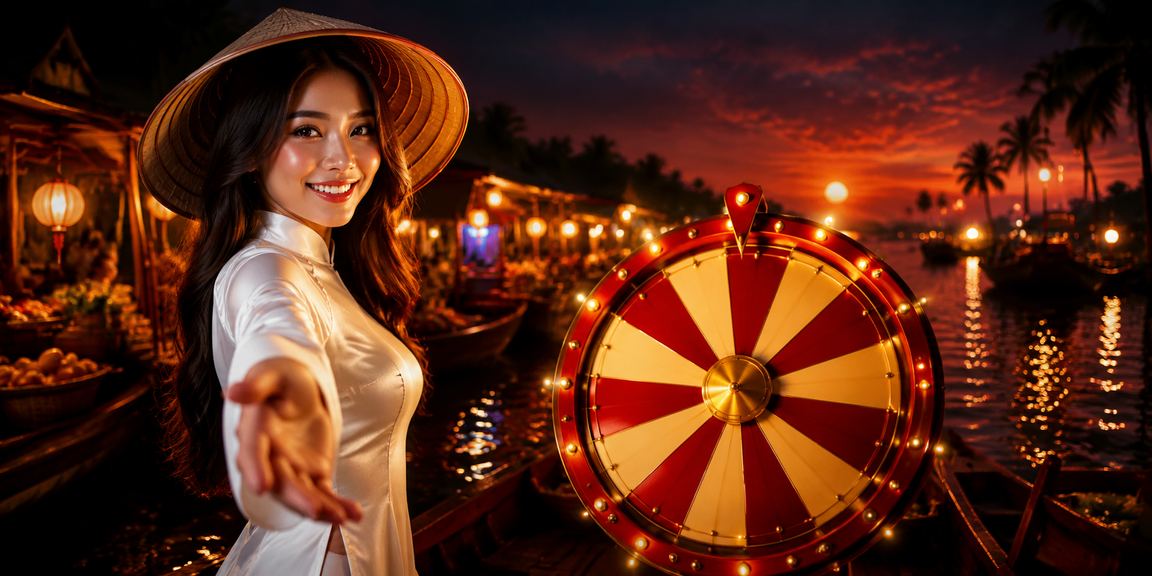 Khung cảnh bãi biển Phú Quốc với màn hình hiển thị số liệu roulette trực tuyến buổi tối
